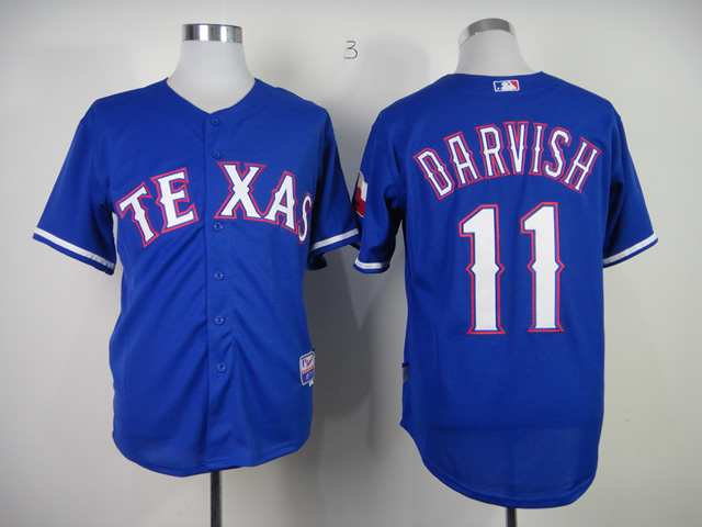 Men Texas Rangers #11 Darvish Blue MLB Jerseys->texas rangers->MLB Jersey
